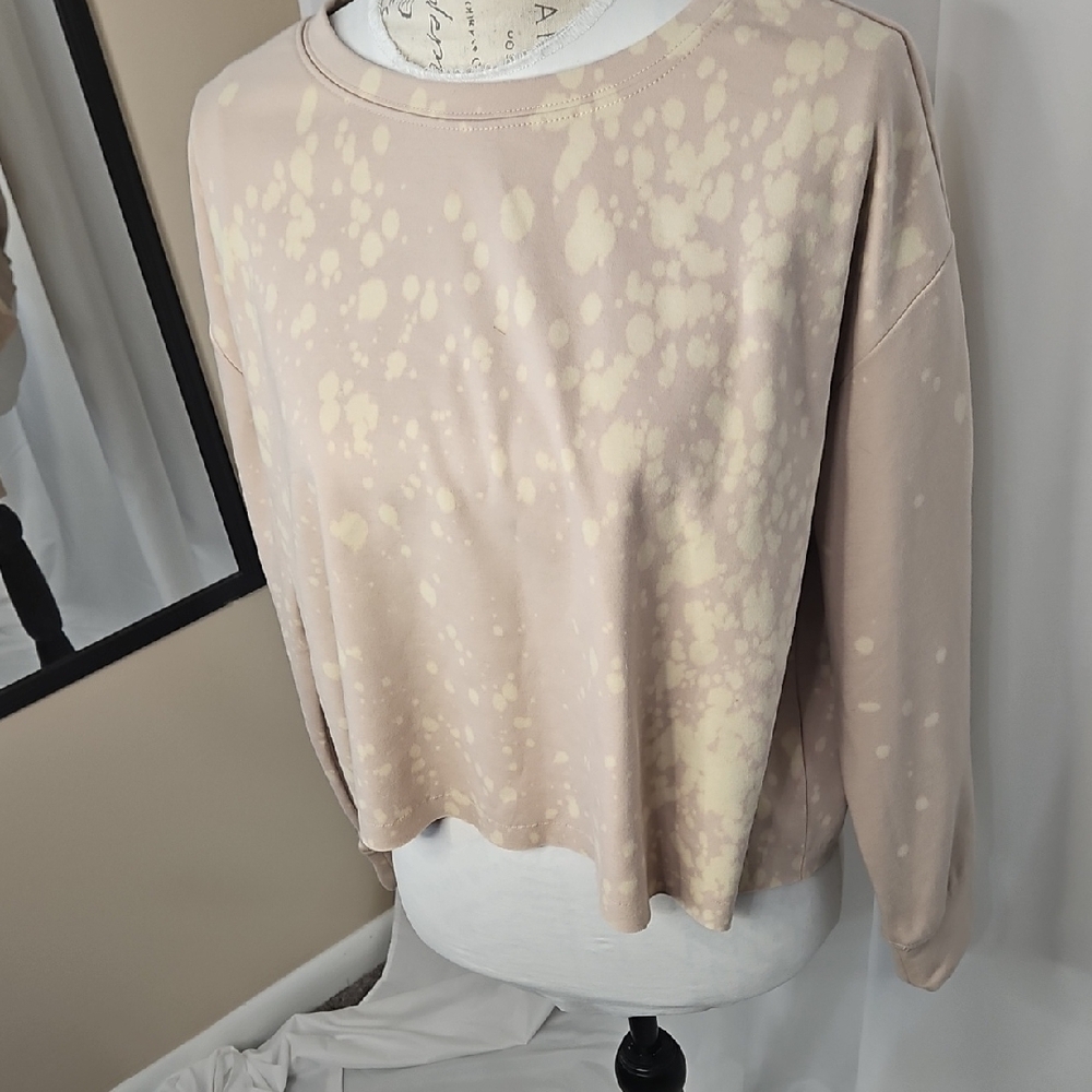 Kendall & Kylie Beige Splatter Hoodie